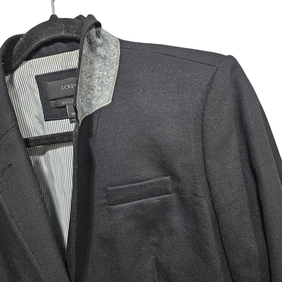 J. CREW Schoolboy Blazer in Black Wool with Gold Buttons Size 12P Preppy Office - Picture 8 of 11